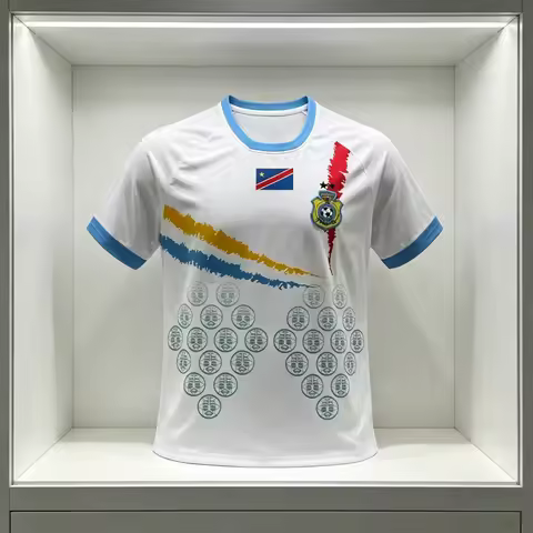 25-26 Congo National Team Away Jersey Short Sleeved Unpopular Thai Version Jersey on Field Training 