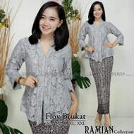 COD SETELAN KEBAYA BURKAT MODEL TERBARU/SET KEBAYA FLOY ROK PLIS KET MODERND/BAJU KEBAYA TRADISIONAL
