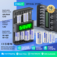 PALO 16 Slots Battery Fast Charger For 1.2V AA AAA C Size D Size SC Rechargeable Bateri Pemuatan bat
