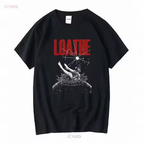New Popular Loathe Band Black T Shirt Cotton Full Size S 5XL TH194 vintage Washed Stretched fashion 