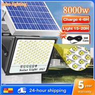 【5-year warranty】8000W Lampu Solar light Outdoor lighting Nano LED IP67 Waterproof  Solar Floodlight