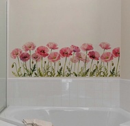 DIY 2D Flat Flower Branch & Leaf Wall Sticker, 3090cm Self-Adhesive Decal for Home Decor 1Pc