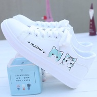 HB8 ∏☈✤Leather small white Shoe woman 2019 Spring New Korean version hundred flat floor shoes studen