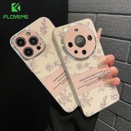 FLOVEME Xiaoxiangfeng เคสโทรศัพท์หนังลายกุหลาบสำหรับ Huawei Mate 30 40 50 60 Pro Plus เคส TPU นิ่มป้องกันการเคลือบป้องกันลายนิ้วมือสำหรับ Huawei P30 P40 P50 P60 Pro Nova 11 10 9Pro เปลือกแฟชั่นสัมผัสที่ทันสมัย