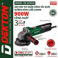 DEKTON DK-AG901R 900W 100mm Angle Grinder - Tail Switch - Safe Anti-Restart Function