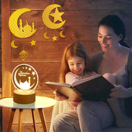 PLUS BATERAI - LENTERA MODEL ISLAMIC COCOK UNTUK RAMADHAN Lampu Meja Hias LED Desk Lamp Islamic Lant