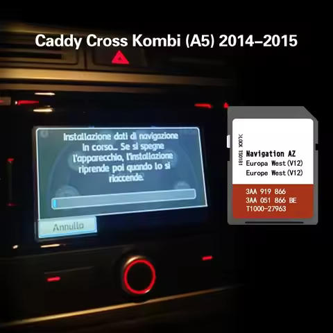 Fitting for VW Caddy Cross Kombi (A5) 2014-2015 Slovakia Slovenia Map SD Card