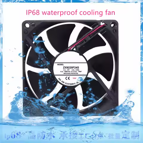 New IP68 Humidifying Spray Waterproof Cooling Fan DC12V/24V/48V 6CM/8CM/9CM/12CM Freezer Moisture-Pr