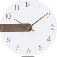 Creative Home Solid Color Simple Walnut Nordic Clock9Silent Decorative Clock Wall Clock Digital IVBG