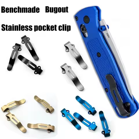 1 Piece Stainless Steel Pocket Knife Clip For Benchmade Bugout 535 Folding Knife Sheath Waist Back C