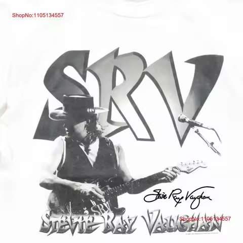 Stevie Ray Vaughan Live In Concert T Shirt White Men S 234XL 1H0004 vintage Washed streetwear Comfor