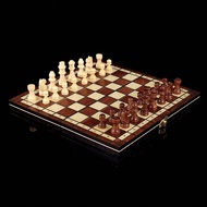 Three-In-One Wooden Chess Game Set With Flocked Bottom, Non-Slip And Wear-Resistant Features, Includ