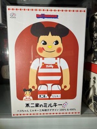 MEDICOM TOY - bearbrick 不二家牛奶妹 peko milky 100% & 400%[平行進口]