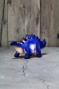 英國侏儸紀公園系列擬真恐龍造型LED電池USB兩用小夜燈(深藍劍龍)