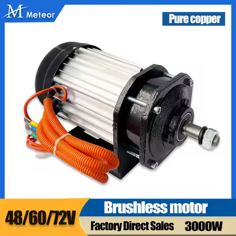 Meteor three-wheeled vehicle mid-mounted brushless motor 3000w DC high-power pure copper coil for pe
