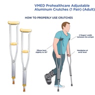 Medical aluminum alloy adjustable underarm crutch axillary crutches aluminum