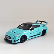 Lăng kính mô hình Thương hiệu Mới 1 64 Nissan Skyrim R35 mô hình GTR lbwk Mô hình xe màu xanh dương