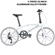 X6 Foldable Bicycle 7 Speed 20/22 Inch Aluminum Alloy Frame Folding Bike Adult Students Commuter Bike