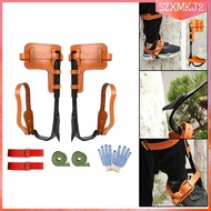 [szxmkj2] Tree Climbing with Gloves Straps Tree Climbing Equipment Tree Spikes Tree Gripper for Climbing Trees Cutting Tree Camping