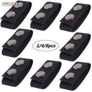 AMELIE0 1/4/8Pcs Belt Keeper  Double Snaps Sports Nylon Strap