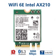 3000Mbps WiFi 6E Intel AX210 Bluetooth 5.3 M.2 2230 Key E WiFi 6 Card 2.4G/5Ghz/6Ghz Wireless AX210N