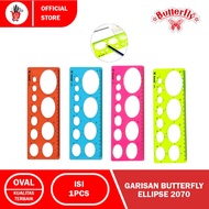 RULER | Ruler | Oval Butterfly BT-2070 Plastic Screen Printing Ellipse Line (1PCS)