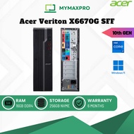 PC Acer Veriton X6670G SFF Intel Core i7 (10th Gen) / 16GB RAM / 256GB NVME / Win 11 Pro (Refurbishe