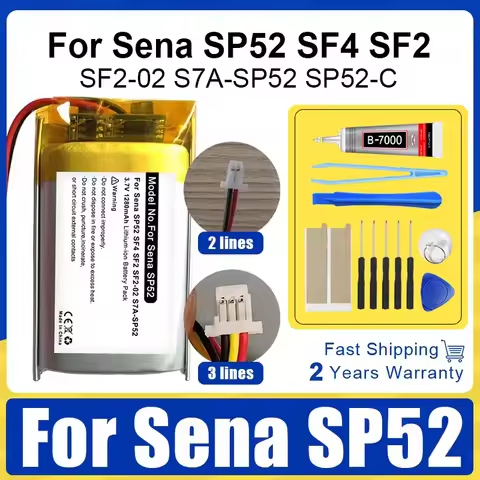 Brand-New Battery FOR Sena SP52 SP52-C SF4 SF2 SF2-02 S7A-SP52 Motorcycle Bluetooth Headset Helmet I