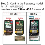 รีโมทคอนโทรลประตูอัตโนมัติ330Mhz SMC5326สวิตช์8DIP 433Mhz (รวมแบตเตอรี่)
