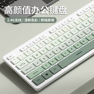 Wireless Keyboard Mouse Combo Silent Full Size 104 Keys Cute Office Keyboard Set for Laptop PC