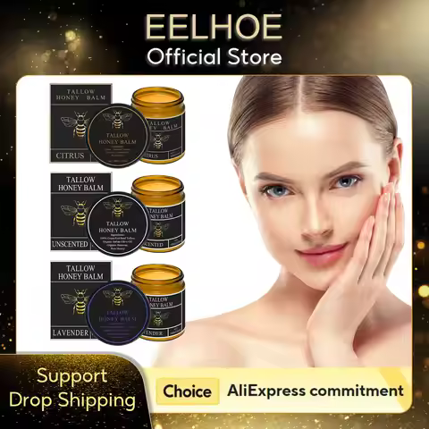 Beef Tallow Honey Balm Deeply Nourishing Moisturizing Skin Barrier Repair Care Natural Organic Grass