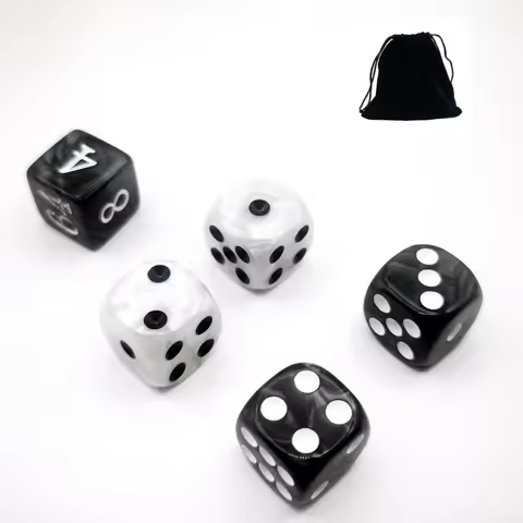 5pc/lot D6 Dice 6 Faces Dice Luck Lab Backgammon Game Dice Acrylic Dice D6 16mm Casino Dice DND Dice
