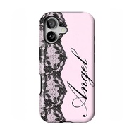 Ins Pink Lace Angel Sweetheart Phone Case Suitable for iPhone17ProMax/16/15/14/13/12/11/Samsung S23 