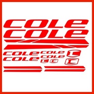 ❏ cole bike frame design vinyl cutout stickers