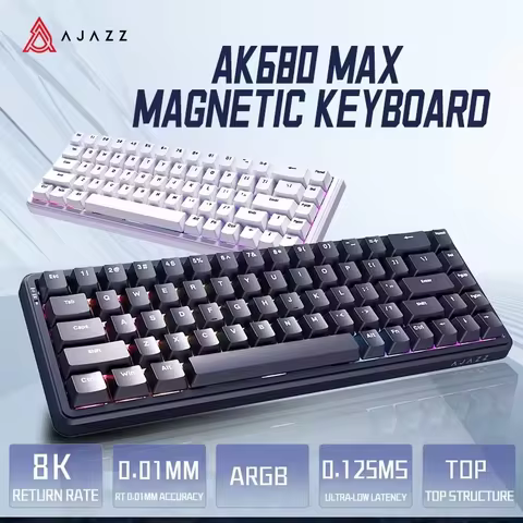AJAZZ AK680 MAX Magnetic Axis Wired Keyboard 0.125ms Ultra-Low Latency Professional Gaming Keyboard