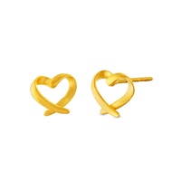 999 Pure Gold Love Earrings