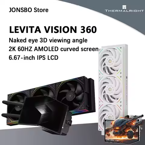 Thermalright LEVITA VISION 360 All-in-one 360MM Water Cooler 6.67 inch AMOLED LCD 2K 60HZ Curved Scr