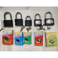 Viet Tiep cast iron lock with 3 keys, 3 keys (bridge 10, bridge 8, bridge 7)