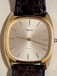 Vintage Rado 瑞士雷達表 鮑魚殼古董石英男錶（附原裝鍍金扣