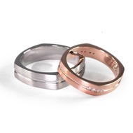 LAVERA Diamond -  White and Pink Gold Wedding Bands แหวนคู่/แหวนแต่งงาน ทองขาว และ ทองชมพู