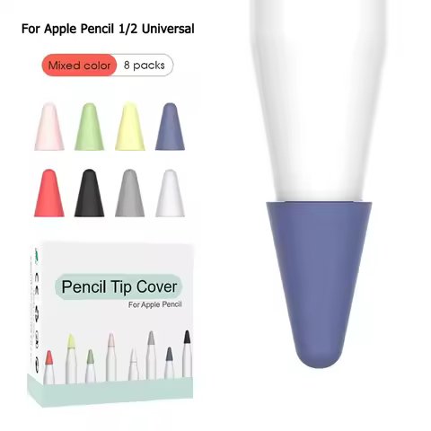 8 pcs Silicone Replacement Tip Case For Apple Pencil 1 2 Touchscreen Stylus Pen Case nib Protective 