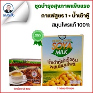 (ชุดบำรุงสุขภาพ) สมุนไพรหมอเส็ง กาแฟผสมสมุนไพรสูตร 1 และน้ำเต้าหู้ บำรุงร่างกายให้แข็งแรง  [ของแท้ 1