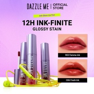 [Ready Stock] DAZZLE ME Ink-Gloss Lip Tint 12H Smudge-proof Water-Ink Formula Glass-like Lip Finish 