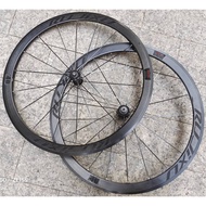 700C 6 pawls Super loud RUJIXU  40mm Carbon fiber tube hub straight flat spoke road bike wheelset rim brake