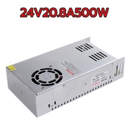【ร้านไทย+จัดส่งฟรี】power supply สวิตซ์ชิ่ง24v หม้อแปลงไฟ 220v to 24v 20A 500W (220v to 12v 33A 400W)