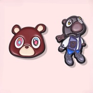 Rapper Kanye West Enamel Pin Q Version Bear Enamel Brooch Souvenir Backpack Badge Accessories for Fa