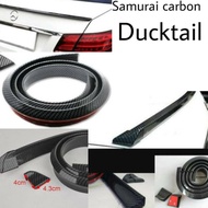 ducktail samurai hitam carbon