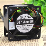 Sanyo 6038 6cm Double Ball Quiet Fan 12V 0.35A 9G0612P1M031