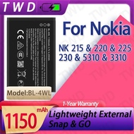 BL-4WL BL4WL Large capacity Battery For Nokia NK 215 220 225 230 5310 3310 Batteries New High Quanli