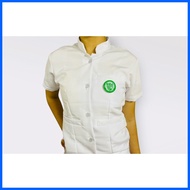 ☫ ◭ ☍ FEMALE Fatima (blouse only) OLFU nursing uniform chinese collar with OLFU Logo patch KLOPMAN
